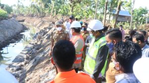 Wakil Gubernur Sulsel memantau pembangunan Irigasi di Lampulung Kecamatan Pammana
