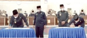 DPRD Kabupaten Wajo menetapkan 3 buah Rancangan Peraturan Daerah (Ranperda) menjadi Perda