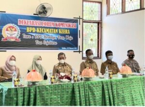 Bupati Wajo bersama legislator DPRD Sulsel Hadiri Forum Komunikasi BPD Kecamatan Keera