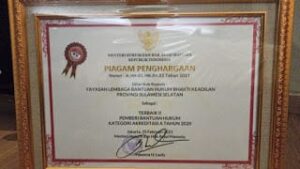 YLBH Bhakti Keadilan Raih Penghargaan dari Menkumham RI