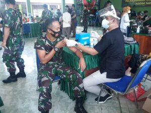 Sebanyak 275 Ikut Vaksinasi Di Makodim 1406 Wajo, Dandim: Semoga Berjalan Dengan Lancar