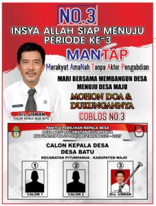 Cakades Batu Usman,Nomor Urut 3 Insya Allah Siap Menuju Periode Ke- 3