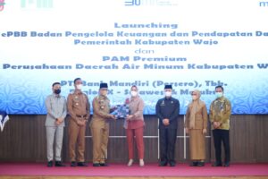 Mudahkan Pelayanan, Pemkab Wajo Gandeng Bank Mandiri Luncurkan ePBB dan PAM Premium