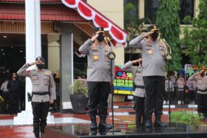 Suasana Penyambutan Kapolda Sulsel Baru Irjen Pol Nana Sudjana