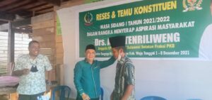ATL Fraksi PKB Temu Konstituen di Dua Titik,Abdullah Gani Dipasangkan Songkok Tanre