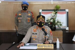 Akhir Tahun 2021, Kapolres Wajo Gelar Press Release