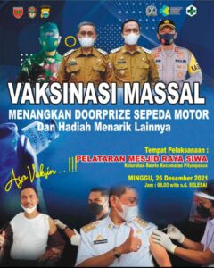 Mantap,Vaksinasi Massal Besok di Pitumpanua di Hadiri Kapolres Wajo ,Door Prize Motor Menanti