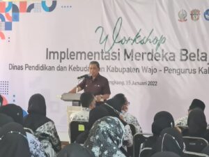 Dinas P & K Kabupaten Wajo Kerjasama PGRI Wajo Gelar Workshop Implementasi Kebijakan Merdeka Belajar