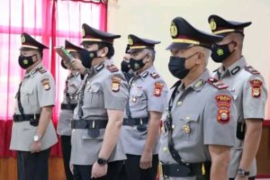 Kapolres Gowa Pimpin Upacara Serah Terima Jabatan Lima Perwira