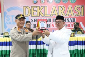 Deklarasi Sekolah Bersinar di IAI As’Adiyah, Kapolres Wajo Harap Seluruh Pihak Perangi Narkoba