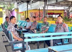 Dengan Coffee Morning,Kapolsek Bola Polres Wajo Jalin Sinergitas dengan Danpos Ramil