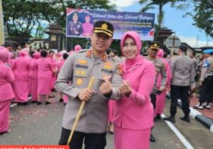 Kapolres Luwu bersama Ketua Bhayangkari Hadiri Sertjab Kapolda Sulsel