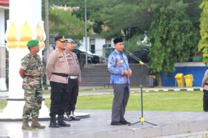 Pengamanan Idul Fitri, Pemkab Wajo Bersama TNI dan Polri Laksanakan Apel Gelar Pasukan