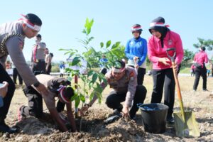 Polri Catat Rekor MURI Tanam Pohon Serentak dan Terbanyak, Jajaran Polda Sulsel Tanam 41.086 Pohon