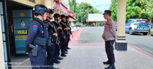 Wakapolres Wajo Sambut Tim Patroli Kamandahan Bataliyon C Pelopor Brimob Bone