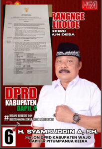 Mantan Kades Abbanderangnge Resmi Mendaftarkan Diri Sebagai Caleg Gerindra Dapil 4