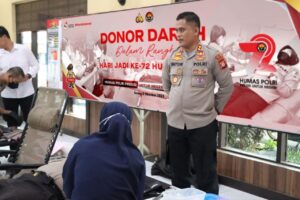 Menyambut HUT Humas Polri ke-72 Polres Wajo Melaksanakan Kegiatan Donor Darah