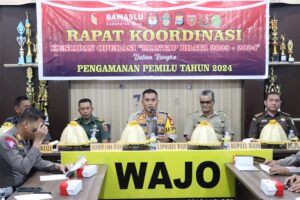 Kapolres Wajo Pimpin Rakor Kesiapan Operasi Mantap Brata 2023-2024 Dalam Rangka Pengamanan Pemilu