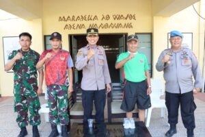 Bentuk Sinergitas, Kabag SDM Polres Wajo Dampingi Personil Kodim 1406 Wajo Laksanakan Kesemaptaan Jasmani