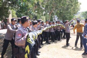 Kapolres Wajo Pimpin Simulasi Sispamkota Dalam Rangka Ops Mantabrata Tahun 2023