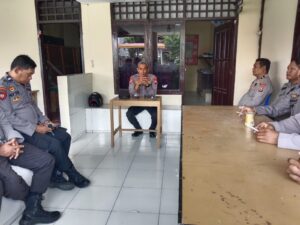 Memaksimalkan Ops Mantap Brata, Kapolsek Pitumpanua Beri Penekanan Kepada Personil