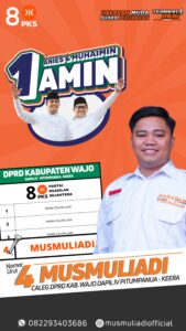 Musmuliadi Optimis Bisa Duduk di Kursi DPRD Kabupaten Wajo