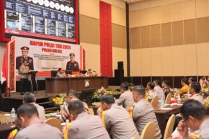 Kapolres Wajo Ikuti Rapim Polri Tahun 2024 Polda Sulsel di Hotel Dalton Makassar