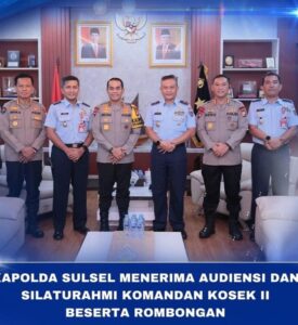 Kapolda Sulsel Menerima Audiensi dan Silaturahmi Komandan Kosek II Beserta Rombongan