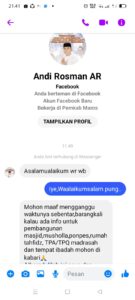 Akun Facebook Bacalon Bupati Wajo Di Hack, Andi Rosman : Jangan Percaya Jika Ada Permintaan