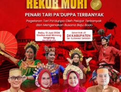 1.027 Penari Pecahkan Rekor MURI, Pj Bupati Wajo Andi Bataralifu ajak lestarikan budaya Daerah