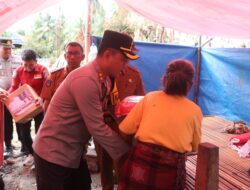 Kapolres Wajo Berikan Bantuan Sosial Kepada Korban Kebakaran di Buloe