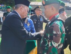 Ketua DPRD Wajo Hadiri Upacara HUT TNI ke-79 di Kodim 1406/Wajo, Ikut Lakukan Penyiraman Prajurit TNI