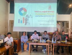 Kapolsek Pitumpanua Polres Wajo Hadiri Rapat Kerja Teknis pengawasan Pemilihan Serentak