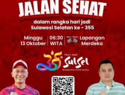 Pj Bupati Wajo : Semarakkan Hari Jadi Sulsel ke-355 dan Pemerintah Provinsi Sulawesi Selatan Dengan Jalan Santai