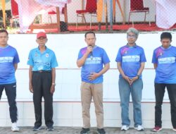 Wakapolres Buka Turnamen Bola Volly Disporapar Cup Wajo 2024