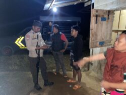 Polsek Pitumpanua Polres Wajo Bubarkan Kelompok Remaja yang Terlibat Balap Lari Liar