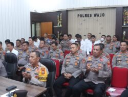 Wakapolres KOMPOL Hardjoko, Pimpin Personel Polres Wajo Terima Arahan Kapolda Sulsel Melalui Zoom Meeting