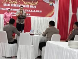 Pisah Sambut Kasat Reskrim Polres Wajo Dari IPTU ALVIN AJI KURNIAWAN kepada IPTU FAHRUL