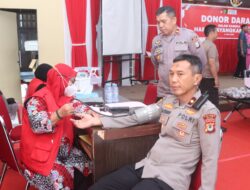 Peringati Hari Bhayangkara ke-79, Polres Wajo dan PMI Gelar Donor Darah