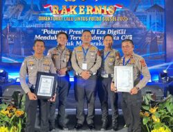 SATLANTAS POLRES WAJO RAIH DUA PENGHARGAAN DALAM RAKERNIS DITLANTAS POLDA SULSEL 2025