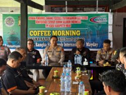 Kapolres Wajo Bangun Komunikasi dengan Serikat Buruh Lewat Coffee Morning Peringati May Day