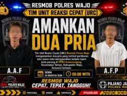Cekcok di SPBU Berujung Duel Parang, Tim URC Resmob Polres Wajo Turun Tangan